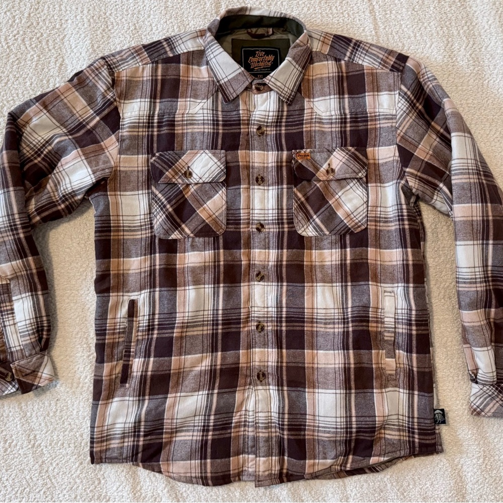 Low Tide Thread Co. - Banks Flannel Shacket in Canyon Brown XXL